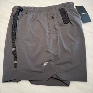 Fabletics Men's Athletic Shorts in Gray with Black Drawstring